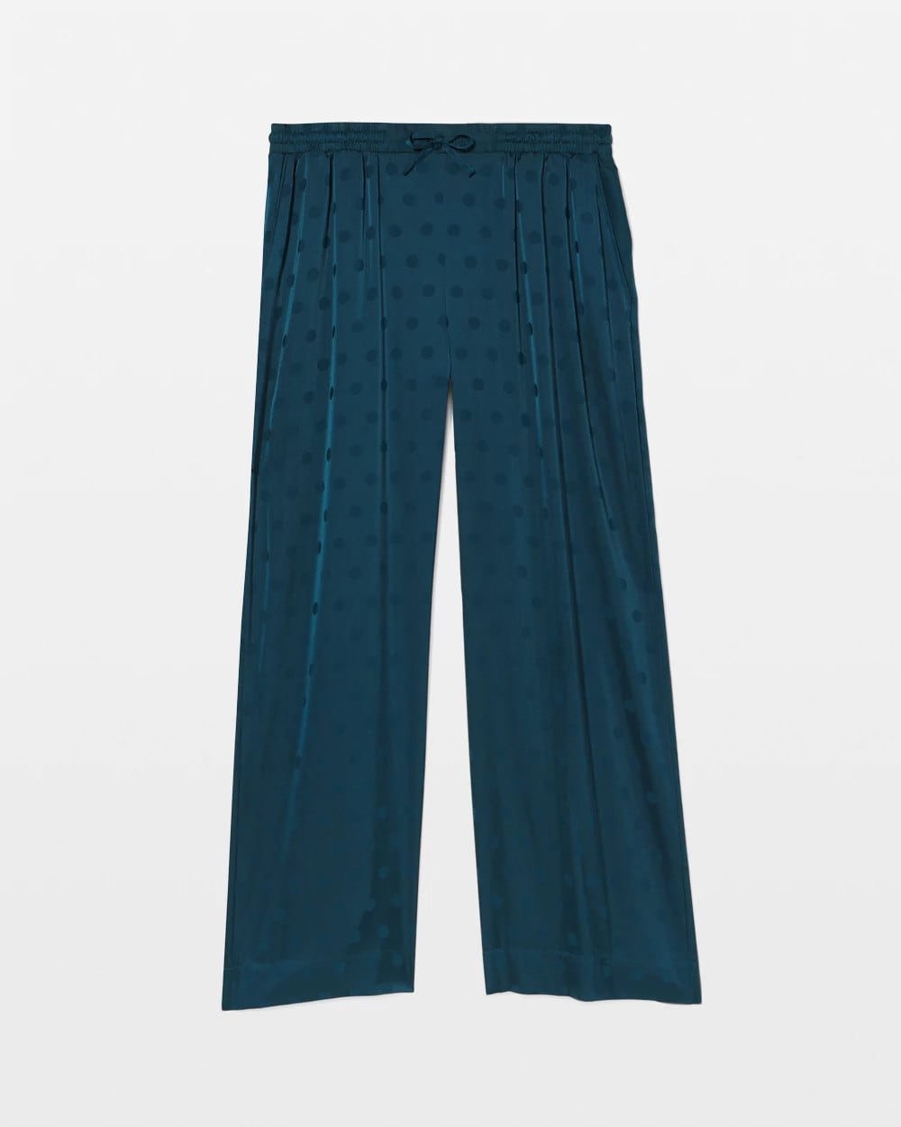 DRAMA DOTS DARK HARBOUR - Jacquard Dot Satin Relaxed Pant | Soma