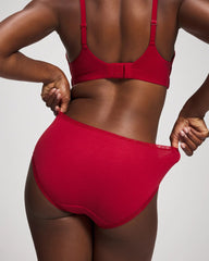 PAINT THE TOWN RED - Cotton Hipster Panty with Lace Trim | Soma