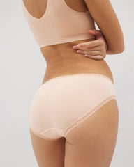 PEACH PARFAIT - Cotton Hipster Panty with Lace Trim | Soma