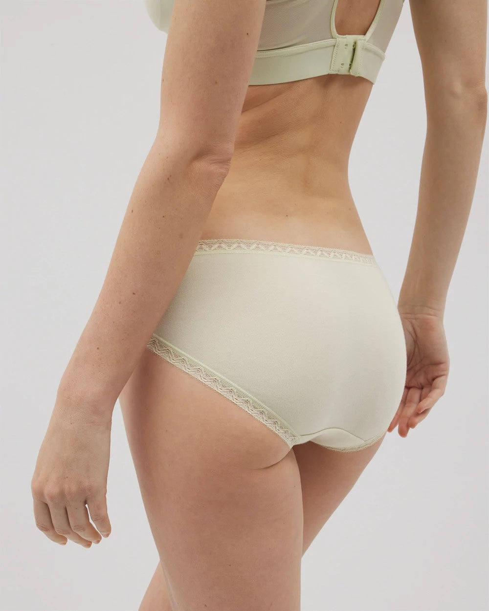 ALOE WASH - Cotton Hipster Panty with Lace Trim | Soma