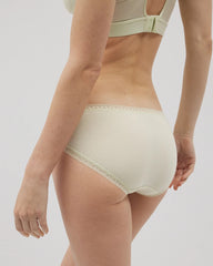 ALOE WASH - Cotton Hipster Panty with Lace Trim | Soma