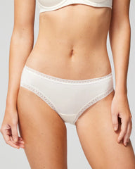 IVORY - Cotton Hipster Panty with Lace Trim | Soma