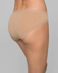 WARM AMBER - Cotton Hipster Panty with Lace Trim | Soma