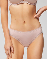 ADOBE ROSE - Cotton Hipster Panty with Lace Trim | Soma