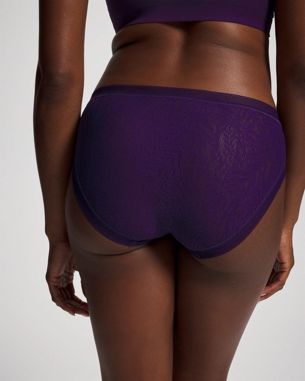 MAJESTIC PURPLE - Soma Hipster Panty with Stretch Lace | Soma