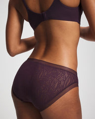 PLUM PERFECT - Soma Hipster Panty with Stretch Lace | Soma