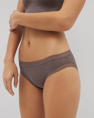 GRAY ABYSS - Soma Hipster Panty with Stretch Lace | Soma