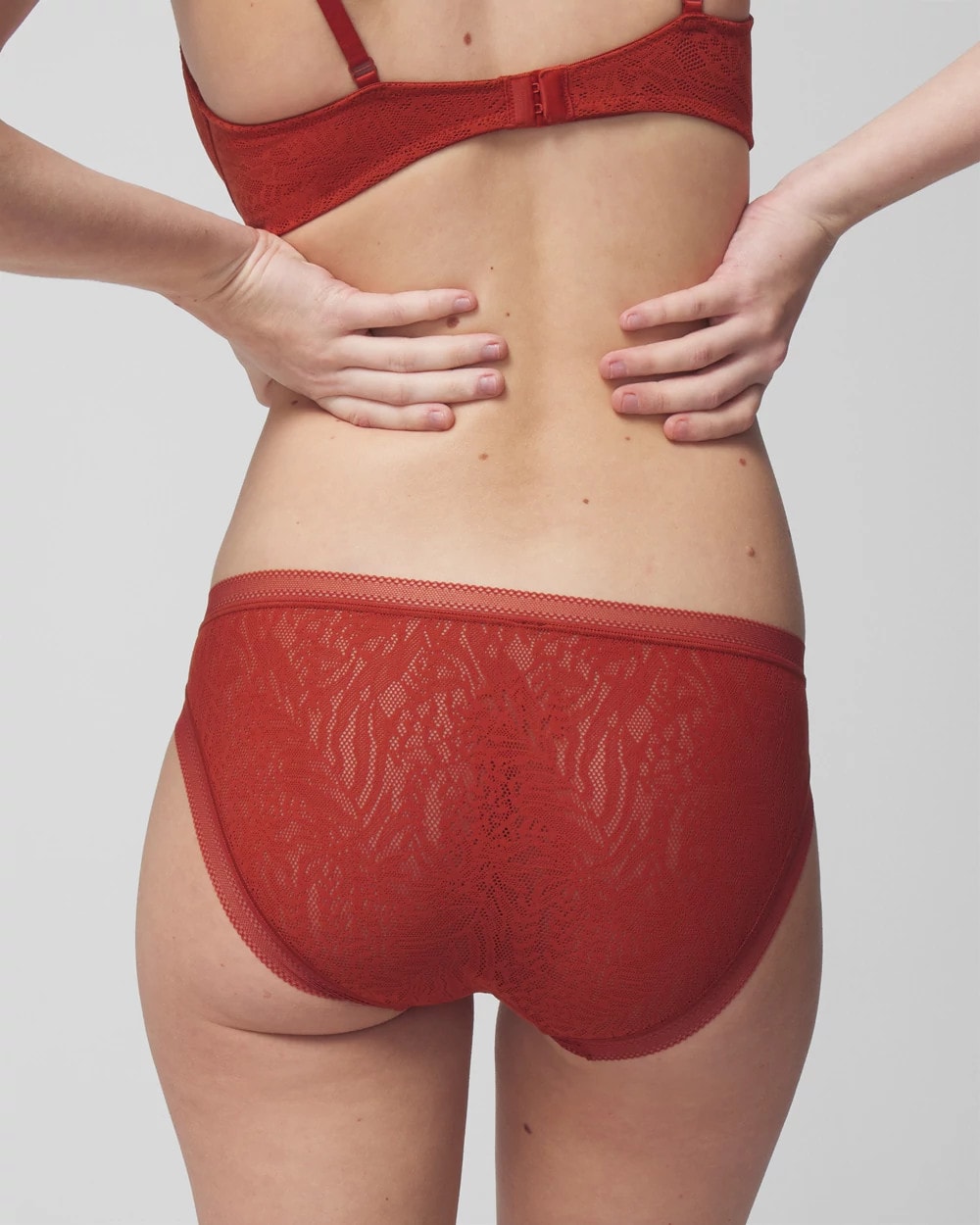 SIERRA REDWOOD - Soma Hipster Panty with Stretch Lace | Soma