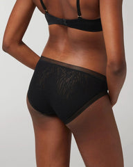 BLACK - Soma Hipster Panty with Stretch Lace | Soma