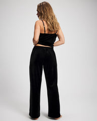 BLACK - Velvet Relaxed Pajama Pant | Soma