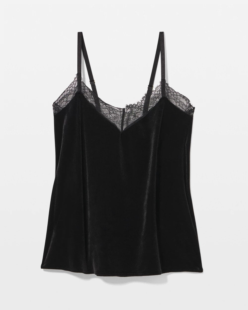 BLACK - Velvet Lace Trim Pajama Cami | Soma