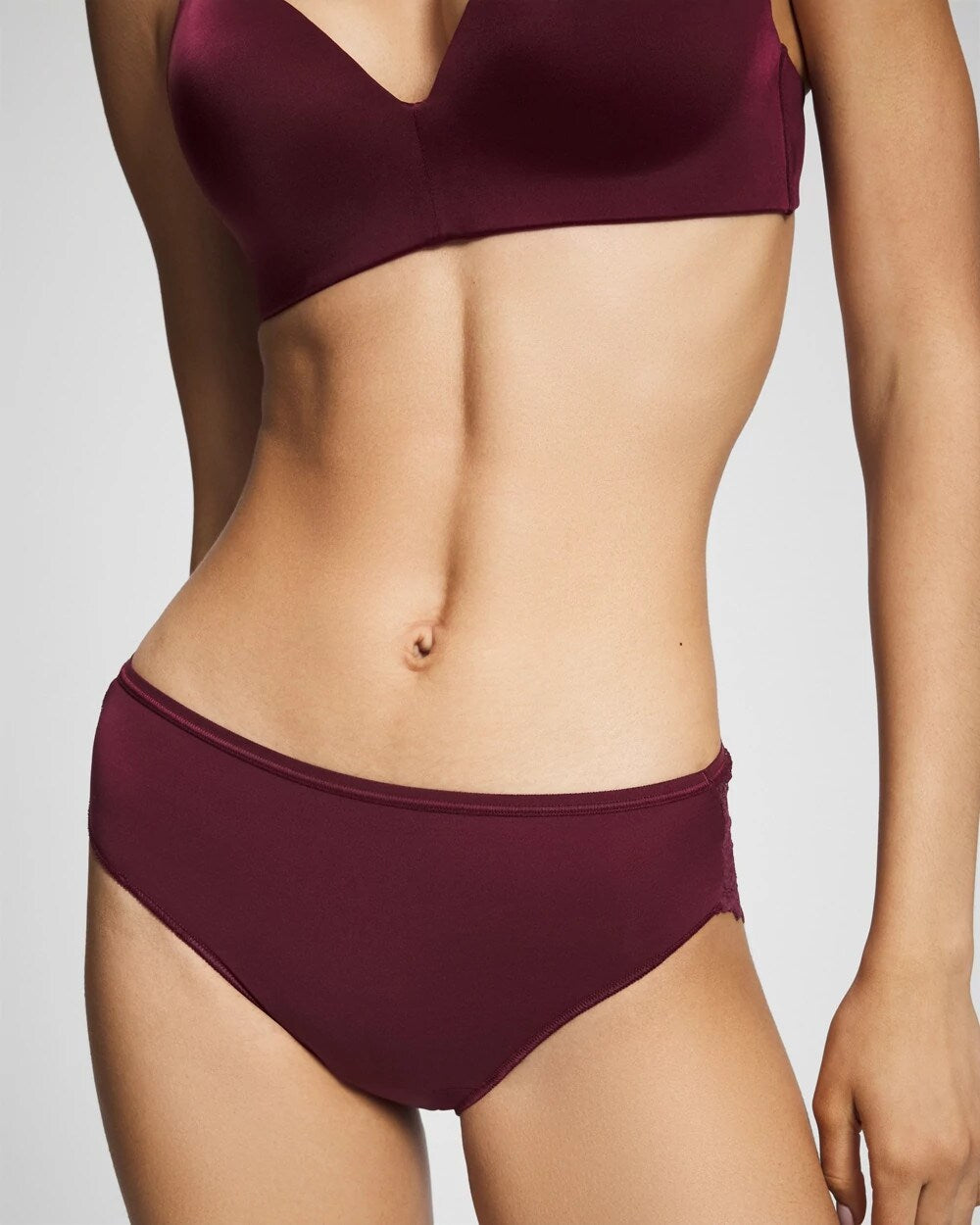 VELVET PLUM - Lace Back Hipster Panty | Soma
