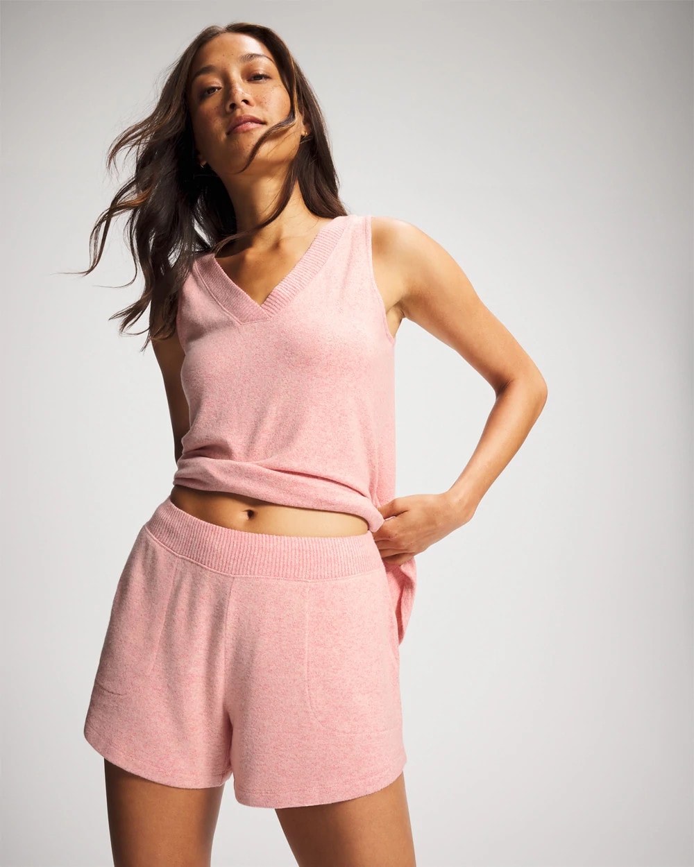 CAMEO PINK/DUSTY ROSE - CozyLuxe Pajama Short | Soma
