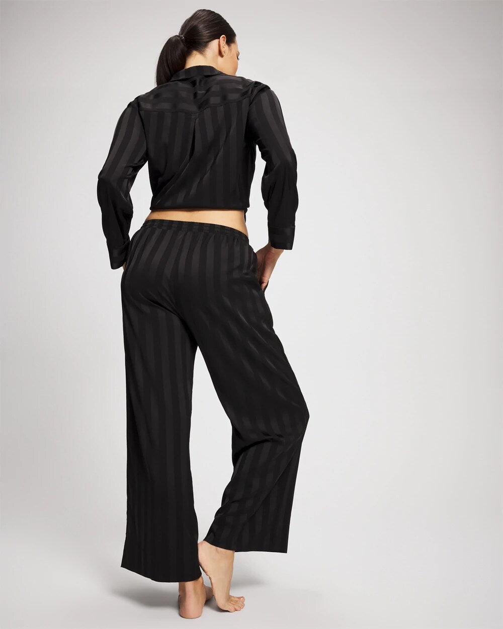 BLACK - Shadow Stripe Pajama Pant | Soma