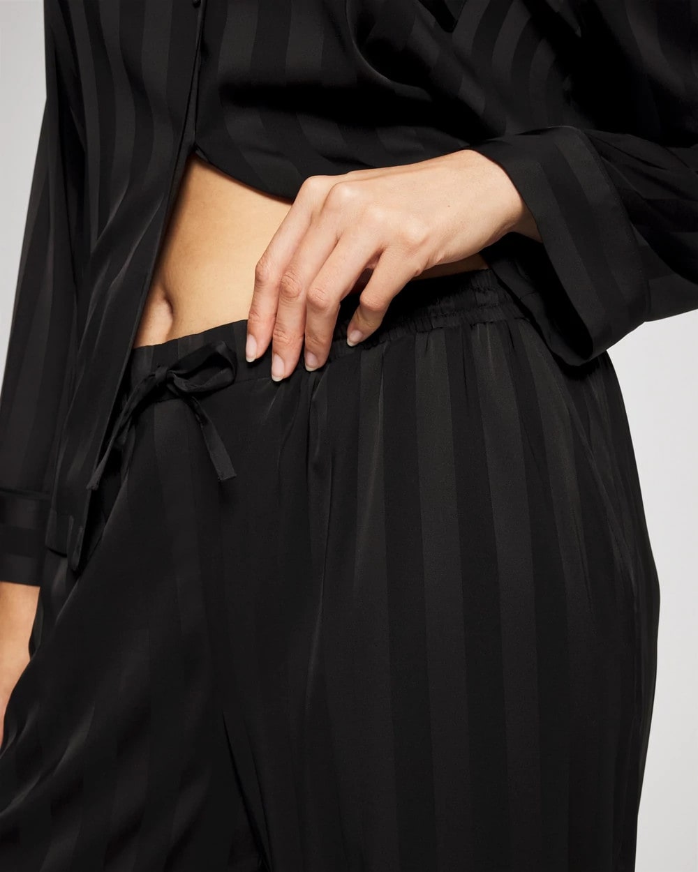 BLACK - Shadow Stripe Pajama Pant | Soma