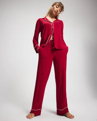 PAINT THE TOWN RED - Pajama Pant w/ Cuff and Piping | Soma