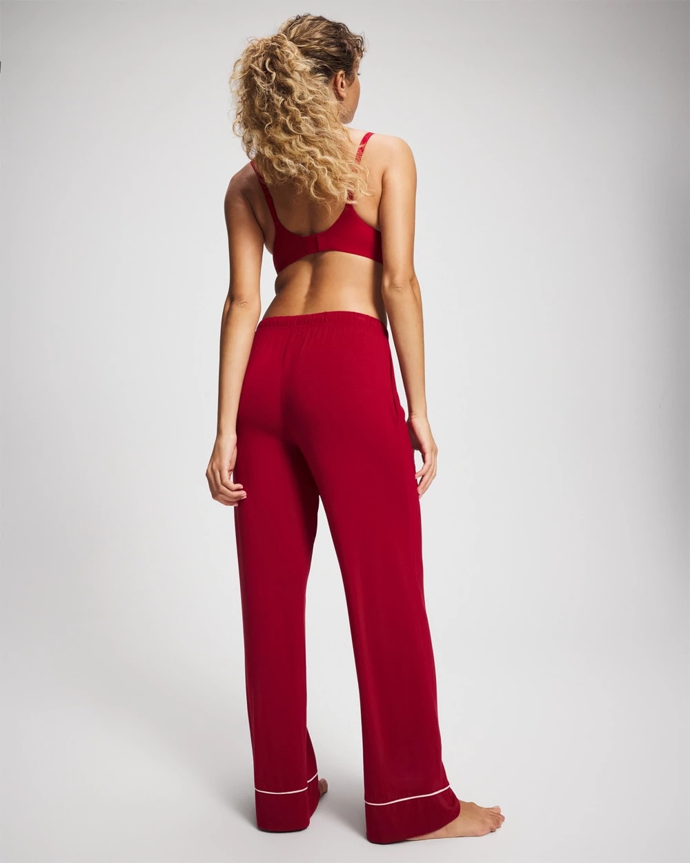 PAINT THE TOWN RED - Pajama Pant w/ Cuff and Piping | Soma