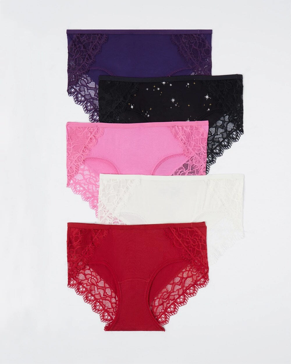 POET PINK MULTIPACK - Hipster Panty with Enchanting Lace 5 Pack | Soma