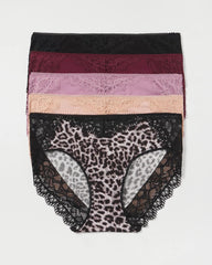 DIVINE LEOPARD MULTI PACK - Lace Hipster 5 Pack | Soma