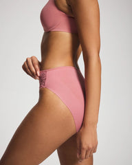 ANTIQUE PINK - Edge High-Leg Panty with Lace | Soma