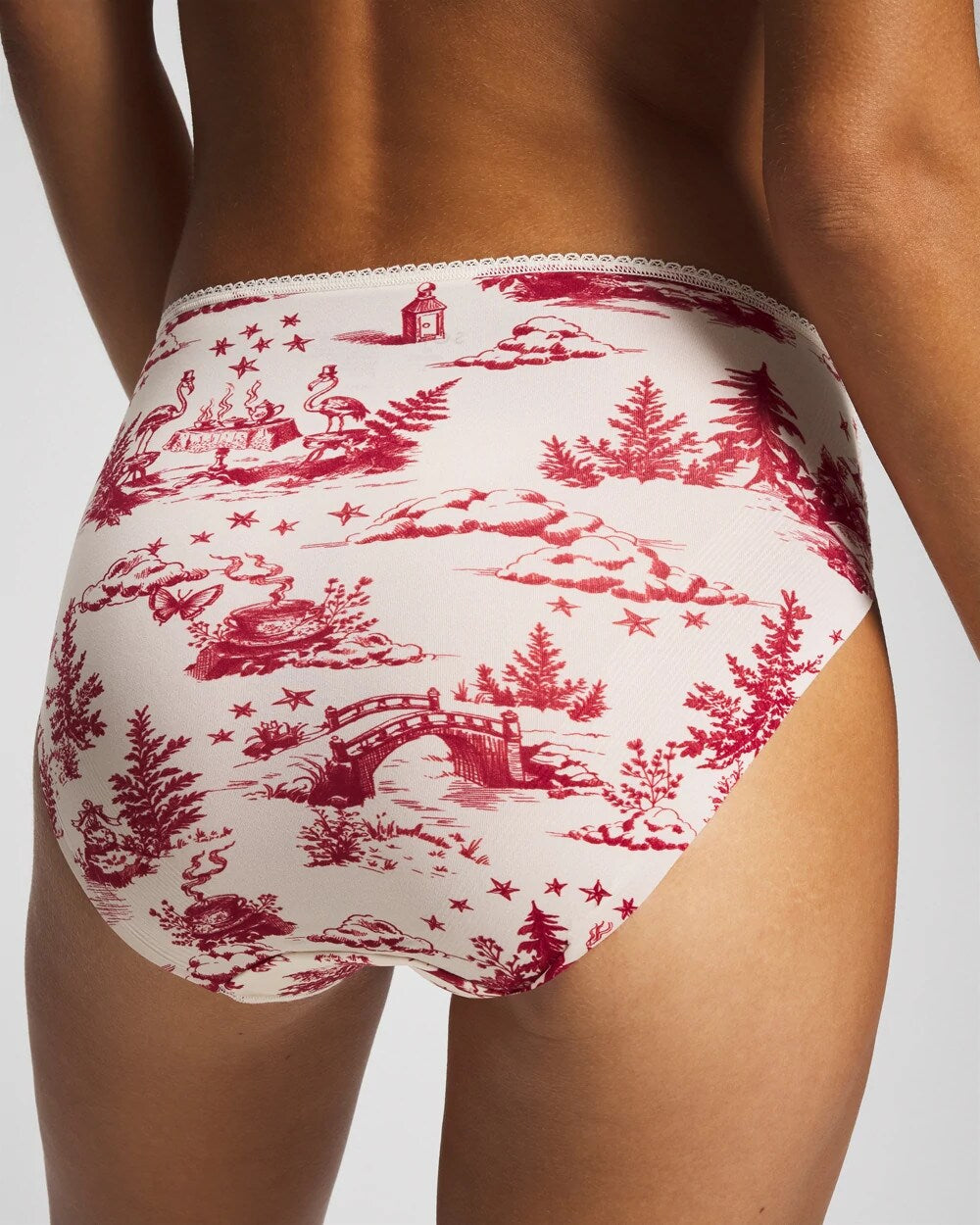 ENCHANTED TOILE CHAMPAGNE - Edge High-Leg Panty with Lace | Soma