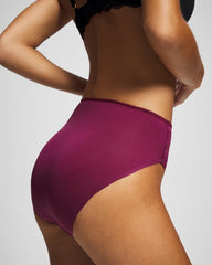 POMEGRANATE WINE - Edge High-Leg Panty with Lace | Soma
