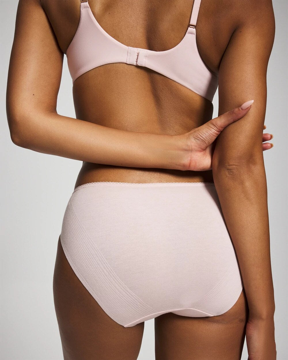 PRETTY PINK - Cotton Blend High-Leg Panty with Lace | Soma