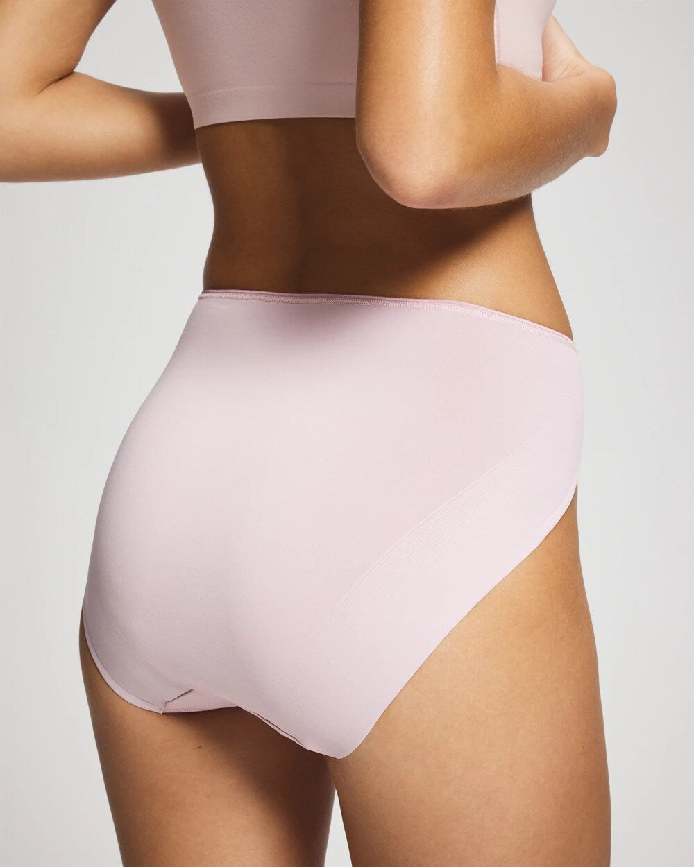 AMETHYST BLUSH - Tummy High-Leg Brief Panty with Lace | Soma