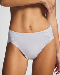 BLUE OPAL - Tummy High-Leg Brief Panty with Lace | Soma