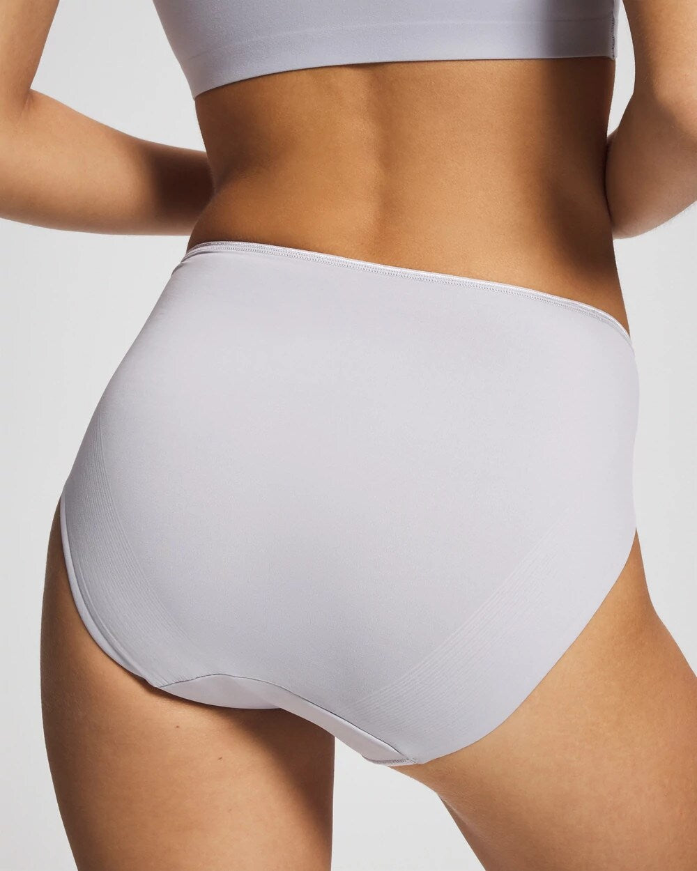 BLUE OPAL - Tummy High-Leg Brief Panty with Lace | Soma