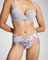 LACE HARMONY M LILAC - Tummy High-Leg Brief Panty with Lace | Soma