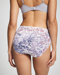 LACE HARMONY M LILAC - Tummy High-Leg Brief Panty with Lace | Soma