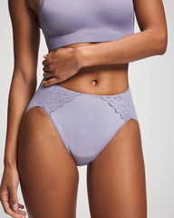 LAVENDER CLOUD - Tummy High-Leg Brief Panty with Lace | Soma