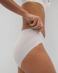 GRAY GLASS - Tummy High-Leg Brief Panty with Lace | Soma