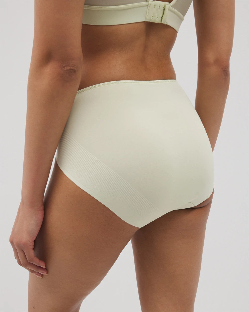 ALOE WASH - Tummy High-Leg Brief Panty with Lace | Soma