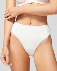 IVORY - High-Leg Brief Panty with Lace | Soma