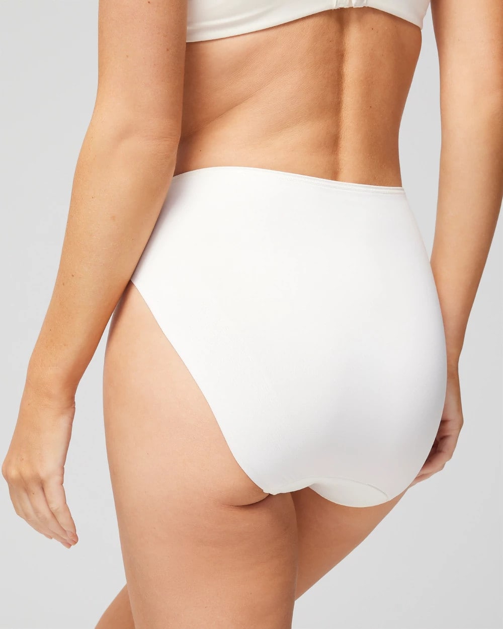 IVORY - High-Leg Brief Panty with Lace | Soma