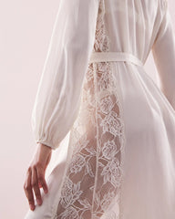 IVORY - Soma's Sexiest Silk Chiffon Long Robe | Soma