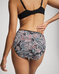 REGAL PAISLEY BLACK MINI - High-Leg Brief Panty | Soma