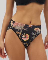 JAIPUR FLORAL BLACK - High-Leg Brief Panty | Soma