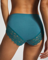 CERULEAN TEAL - High-Leg Panty with Enchanting Lace | Soma
