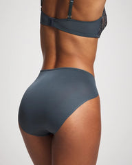 PETROL W GREEN MIST - High-Leg Brief Panty with Sensuous Lace | Soma