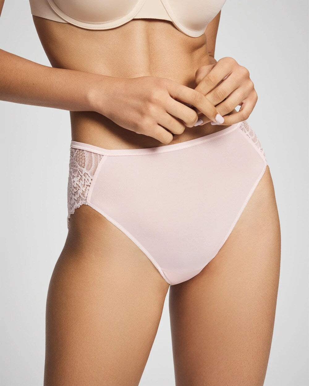 PRETTY PINK - Lace Back High-Leg Panty | Soma