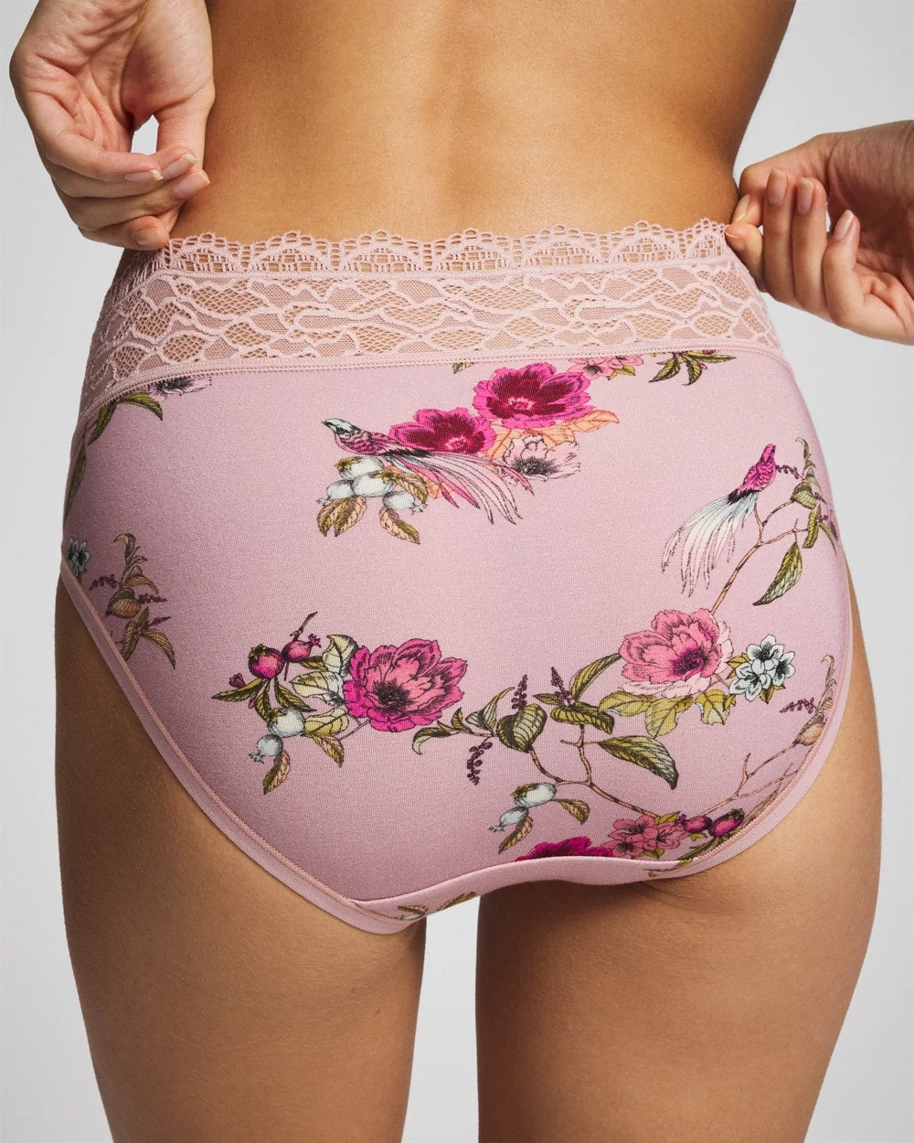 FEATHERED FANCY MINI PINK - High-Leg Panty with Enchanting Lace | Soma