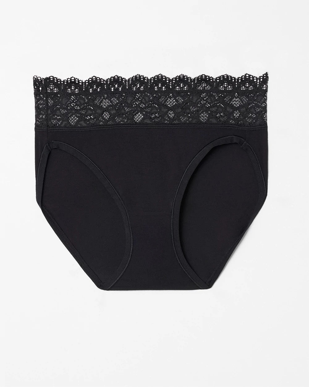 BLACK - High-Leg Panty with Enchanting Lace | Soma