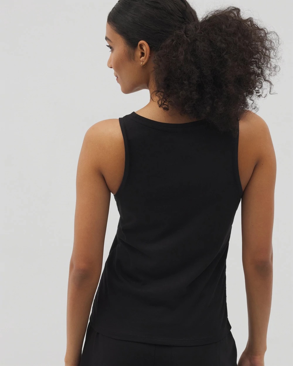 BLACK - Ruched Pajama Tank | Soma