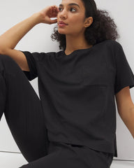 BLACK - Short-Sleeve Pocket Pajama Tee | Soma