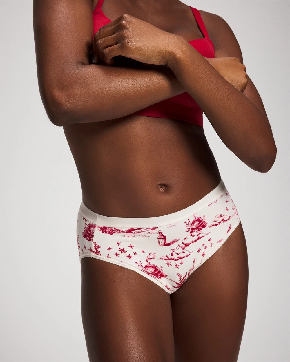 ENCHANTED TOILE CHAMPAGNE - Cotton High-Leg Panty | Soma