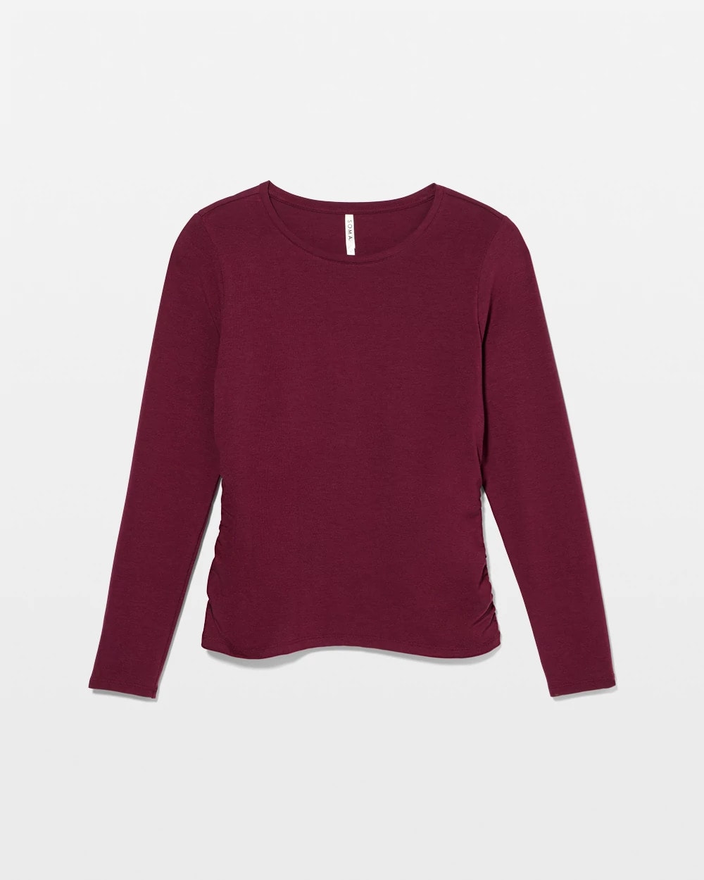 VELVET PLUM - Ruched Long Sleeve Pajama Tee | Soma