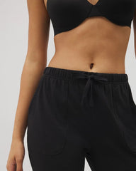 BLACK - Crop Pajama Pants | Soma